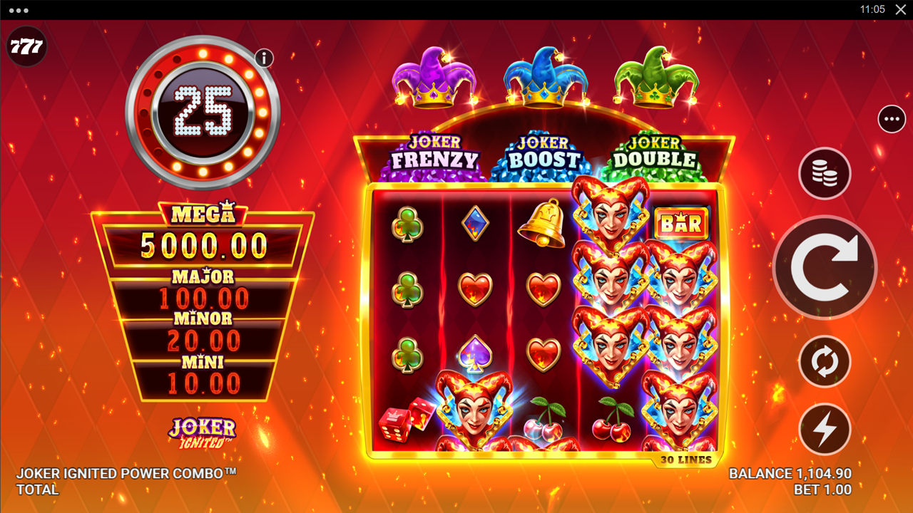 Eerste Ignition Level met Joker Stacks in Joker Ignited Power Combo